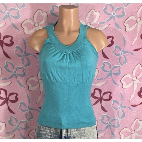 Renuar Turquoise Sleeveless Tank Top Size Small - Picture 1 of 6